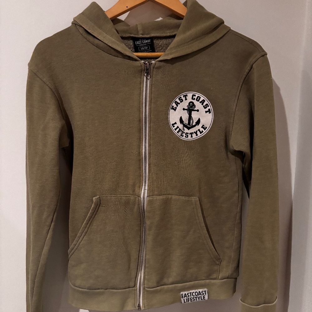 Light Green East Coast Lifestyle zip-up hoodie